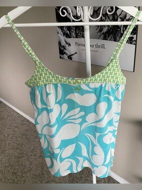 Roxy Woman’s Blue, White & Blue Floral Tank